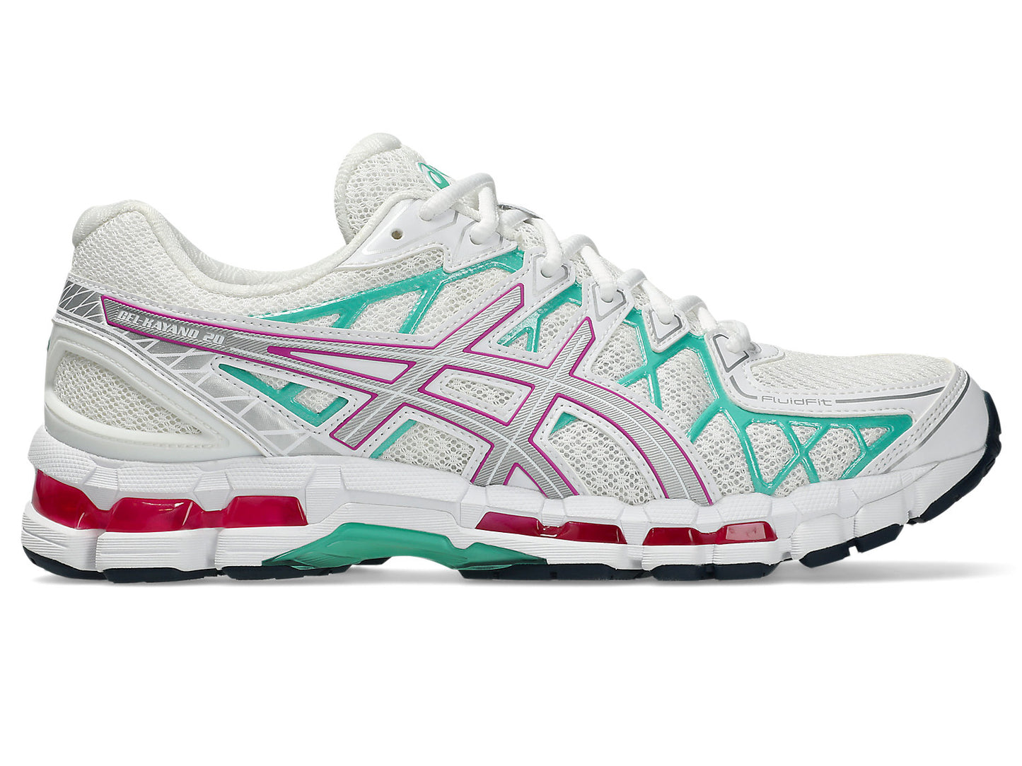 ASIC GEL-KAYANO 20 'WHITE AURORA GREEN' WATERMELON